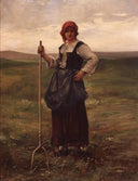 Gleaner by Julien Dupré — hand-painted portrait oil painting reproduction on canvas