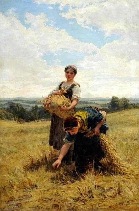 Gleaners by Frederick Morgan — hand-painted landscape oil painting reproduction on canvas