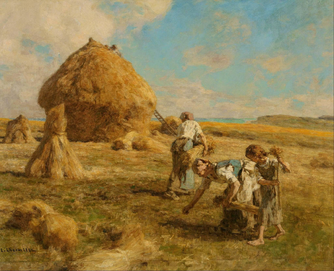 Gleaning Women by Léon Augustin Lhermitte — hand-painted landscape oil painting reproduction on canvas