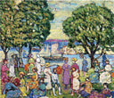 Gloucester Harbor by Maurice Prendergast — hand-painted cultural oil painting reproduction on canvas