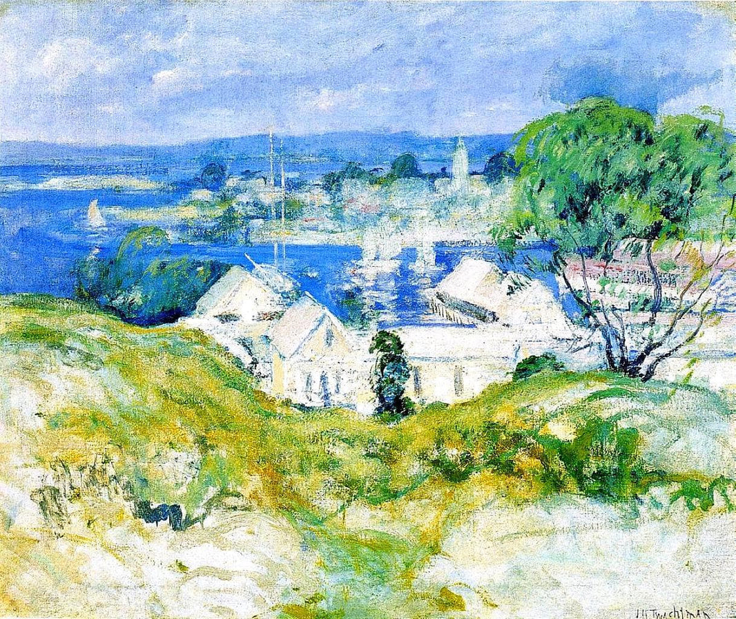 Gloucester by John Henry Twachtman — hand-painted architectural oil painting reproduction on canvas