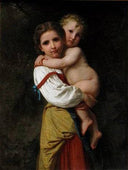 Going to the Bath by William-Adolphe Bouguereau — children oil painting wall art, Academicism