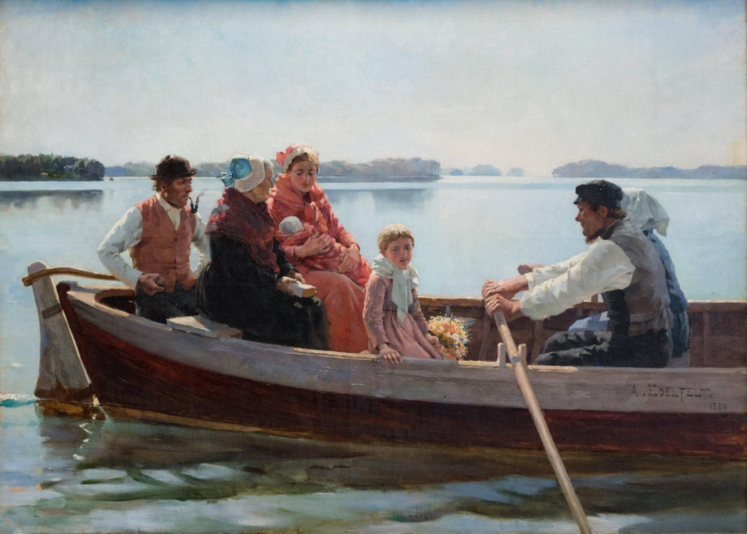 Going to the Christening by Albert Edelfelt — hand-painted nautical oil painting reproduction on canvas