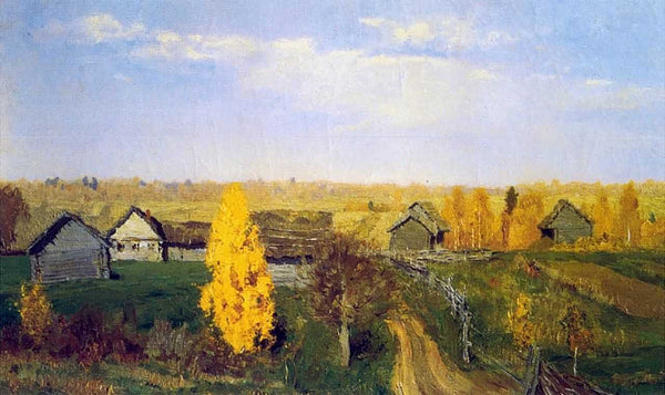 Golden autumn, village