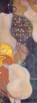 Goldfish by Gustav Klimt, shapes oil painting wall art, Symbolism