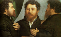 Goldsmith seen from three sides by Lorenzo Lotto — hand-painted portrait oil painting reproduction on canvas