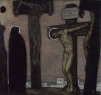 Golgotha by Franz Stuck — hand-painted abstract oil painting reproduction on canvas