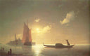 Gondolier at Sea by Night by Ivan Aivazovsky — ships oil painting wall art, Romanticism