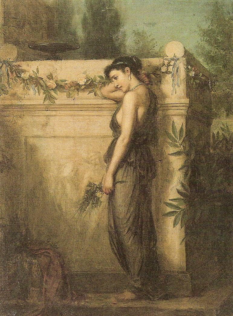 Gone, But Not Forgotten by John William Waterhouse — hand-painted cultural oil painting reproduction on canvas