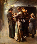 Gone by Frank Holl — group oil painting wall art, Realism