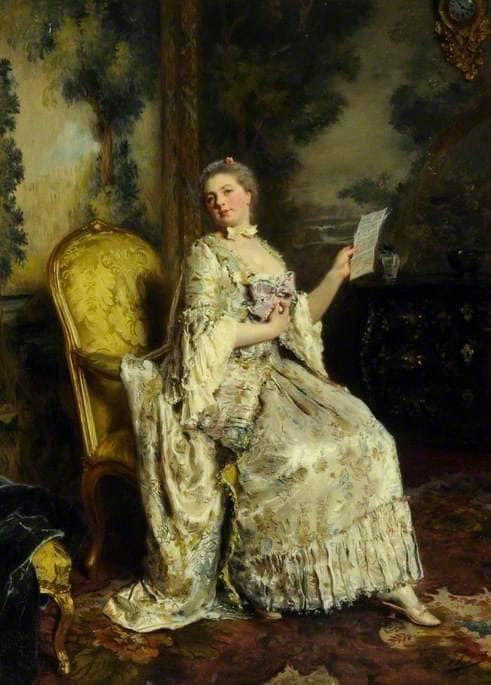 Good news by Gustave Jacquet — hand-painted portrait oil painting reproduction on canvas