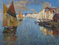 Chioggia by Konstantin Gorbatov — hand-painted landscape oil painting reproduction on canvas