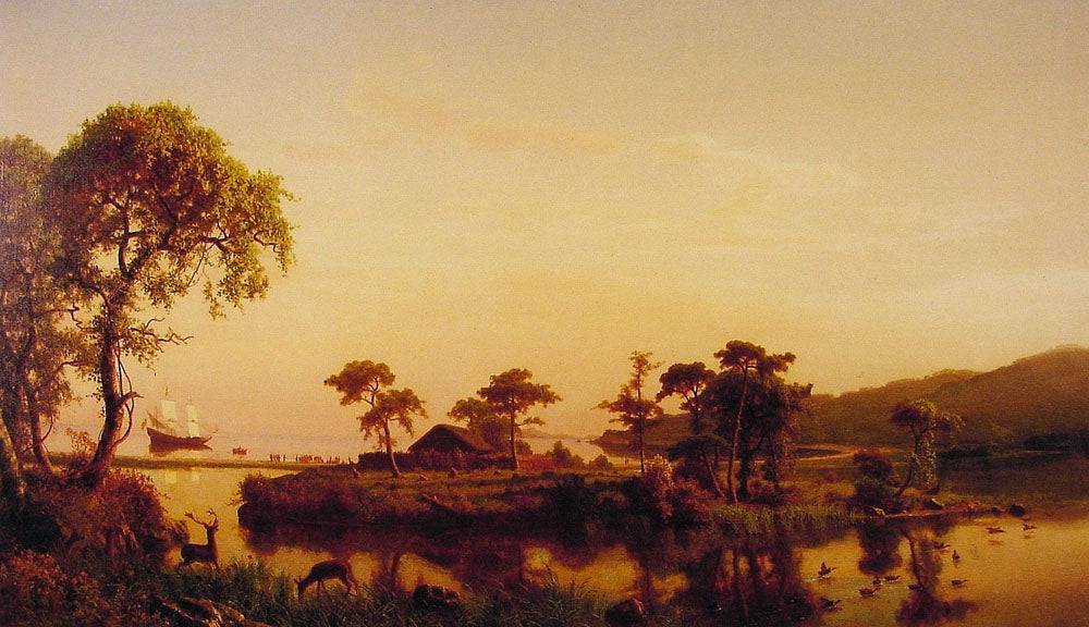 Gosnold at Cuttyhunk - Albert Bierstadt