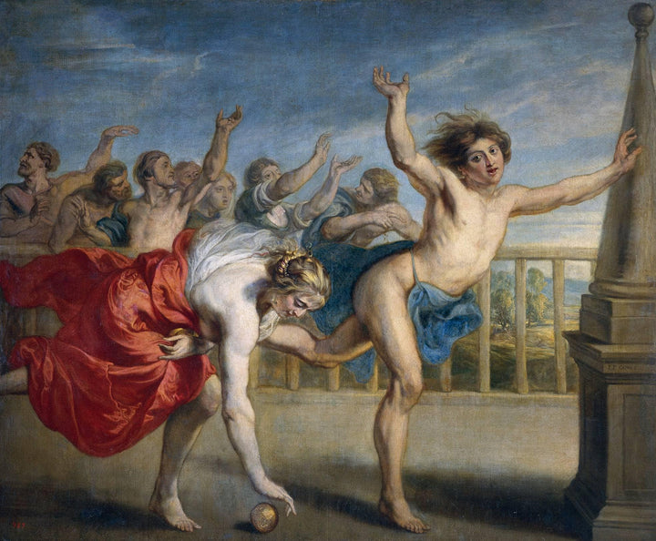 Hippomenes and Atalanta by Jacob Peter Gowy — hand-painted portrait oil painting reproduction on canvas