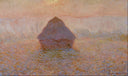 Grainstack, Sun in the Mist by Claude Monet — hand-painted landscape oil painting reproduction on canvas