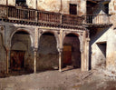 Granada Courtyard by Edwin Lord Weeks — landscapes oil painting wall art, Orientalism