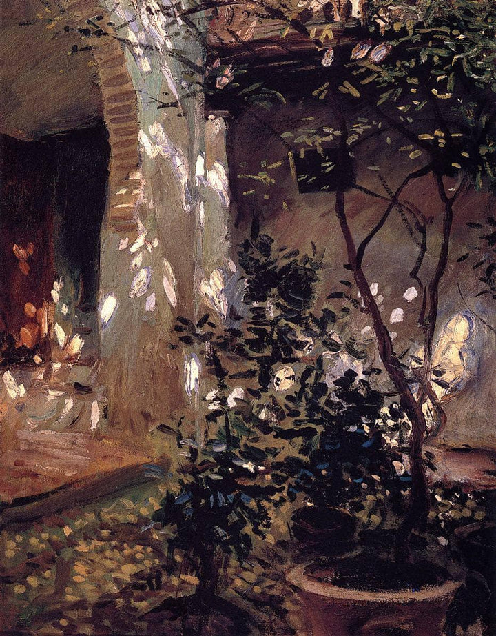 Granada. Sunspots by John Singer Sargent — hand-painted architectural oil painting reproduction on canvas