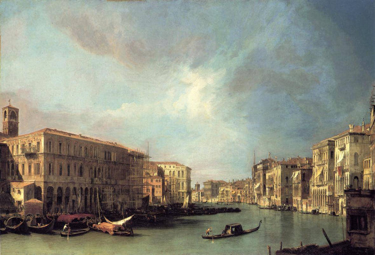 Grand Canal Looking North from near the Rialto Bridge - Canaletto