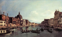 Grand Canal: Looking South West by Canaletto — hand-painted architectural oil painting reproduction on canvas