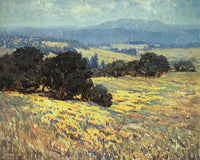 Len,"california Oaks and Poppies" by Granville Redmond — hand-painted botanical oil painting reproduction on canvas
