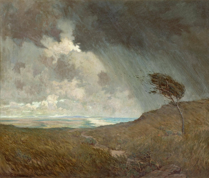 Coastal Storm by Granville Redmond — hand-painted landscape oil painting reproduction on canvas