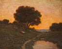 Pastoral Scene at Sunset by Granville Redmond — hand-painted botanical oil painting reproduction on canvas