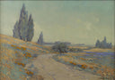 Road Through a Field of Wildflowers by Granville Redmond — rural oil painting wall art, Tonalism