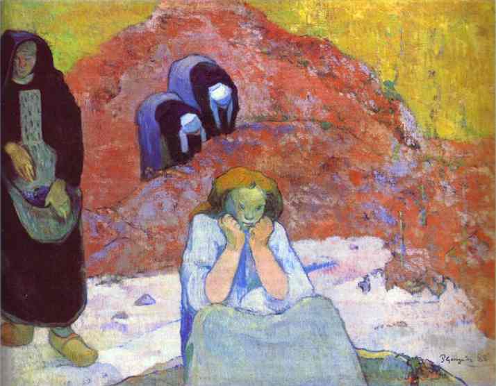 Grape Harvest at Arles by Paul Gauguin — hand-painted abstract oil painting reproduction on canvas
