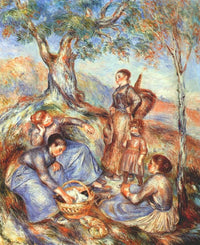Grape Pickers at Lunch by Pierre-Auguste Renoir — hand-painted landscape oil painting reproduction on canvas