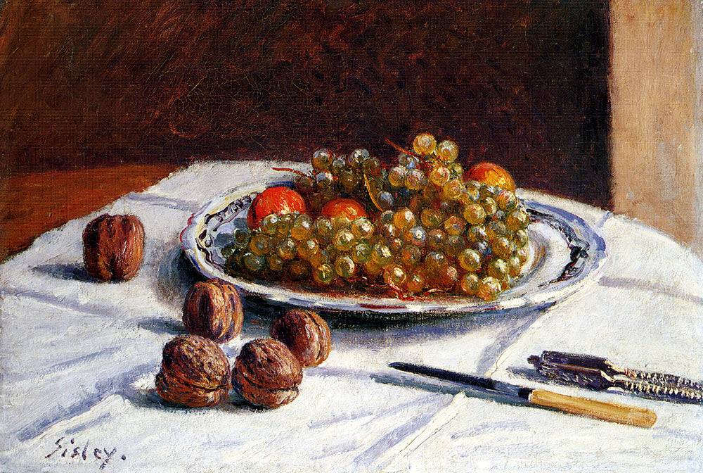 Grapes And Walnuts - Alfred Sisley