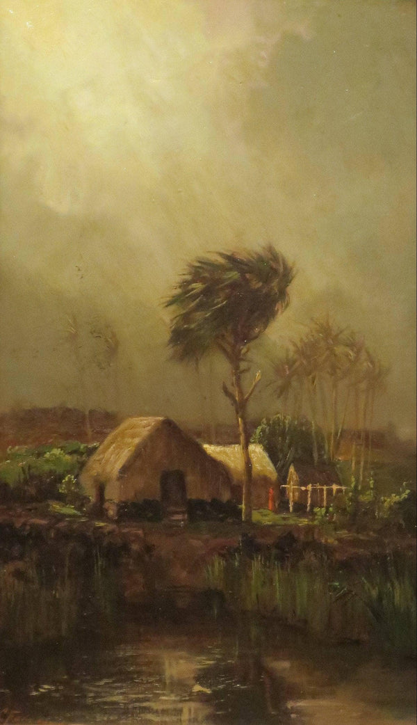 Grass Shack on a Shore, Vicinity of Hilo
