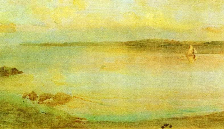 Gray and Gold - The Golden Bay by James McNeill Whistler — hand-painted landscape oil painting reproduction on canvas