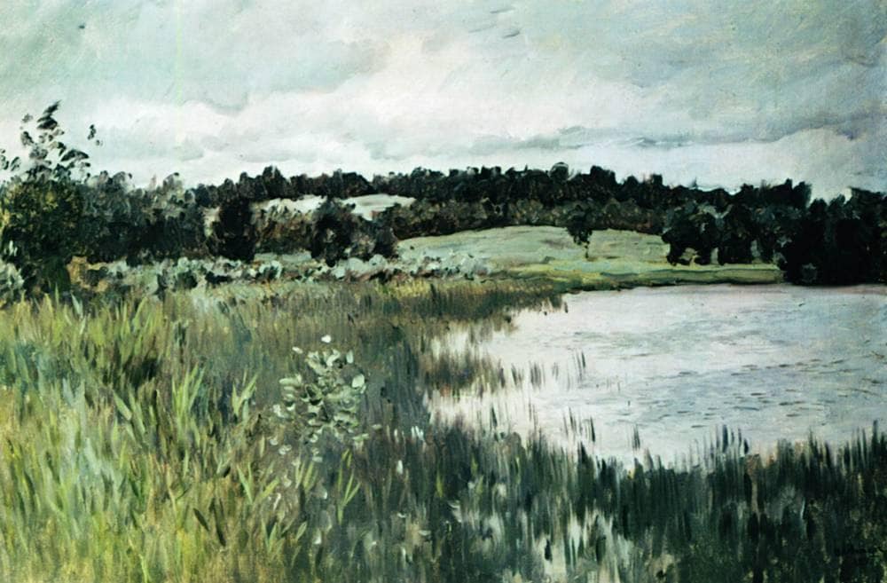 Gray day. by Isaac Levitan — hand-painted botanical oil painting reproduction on canvas