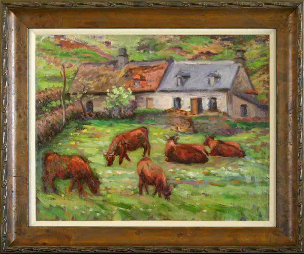 Grazing by Jacob MÄcznik — hand-painted animal oil painting reproduction on canvas