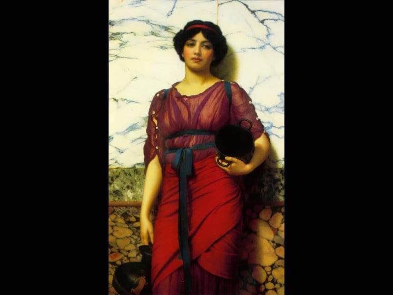 Grecian Idyll by John William Godward — hand-painted portrait oil painting reproduction on canvas