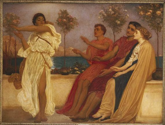 Greek Girl Dancing by Frederic Leighton — hand-painted cultural oil painting reproduction on canvas