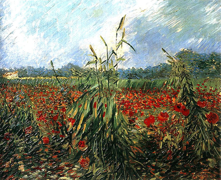 Green Ears of Wheat by Vincent van Gogh — hand-painted botanical oil painting reproduction on canvas