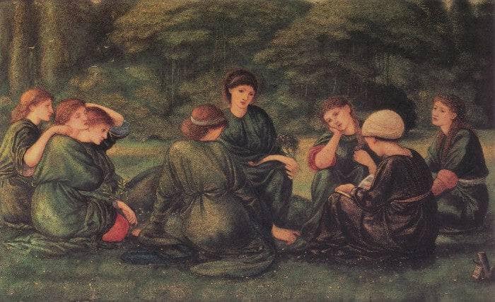 Green Summer by Edward Burne-Jones — hand-painted portrait oil painting reproduction on canvas