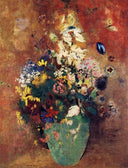 Green Vase by Odilon Redon — flower oil painting wall art, Symbolism