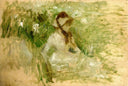 Griffon dog's head, Follette by Berthe Morisot — hand-painted animal oil painting reproduction on canvas