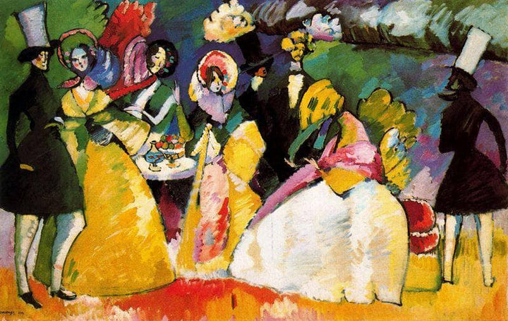 Group in Crinolines by Wassily Kandinsky — hand-painted abstract oil painting reproduction on canvas