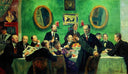 Group portrait of painters of the World of Art by Boris Kustodiev — religion oil painting wall art, Realism