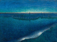 Gryning Över Riddarfjärden by Eugène Jansson — hand-painted landscape oil painting reproduction on canvas