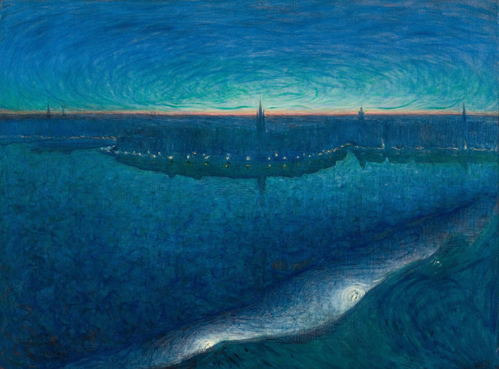 Gryning Över Riddarfjärden by Eugène Jansson — hand-painted landscape oil painting reproduction on canvas