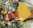 Guard by Kazimir Malevich — shapes oil painting wall art, Cubo Futurism