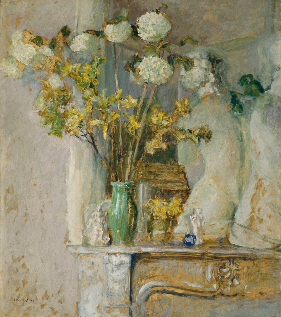 Guelder Roses and the Venus of Milo by Edouard Vuillard — hand-painted botanical oil painting reproduction on canvas