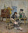 Guitar player in modern living room