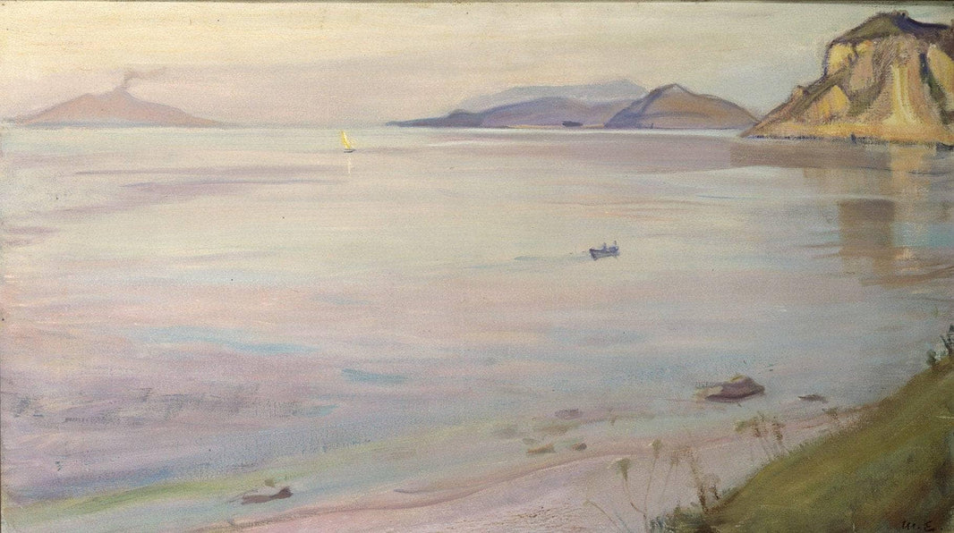 Gulf of Naples by Magnus Enckell — hand-painted landscape oil painting reproduction on canvas