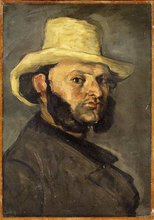 Gustave Boyer in a Straw Hat - Paul Cezanne