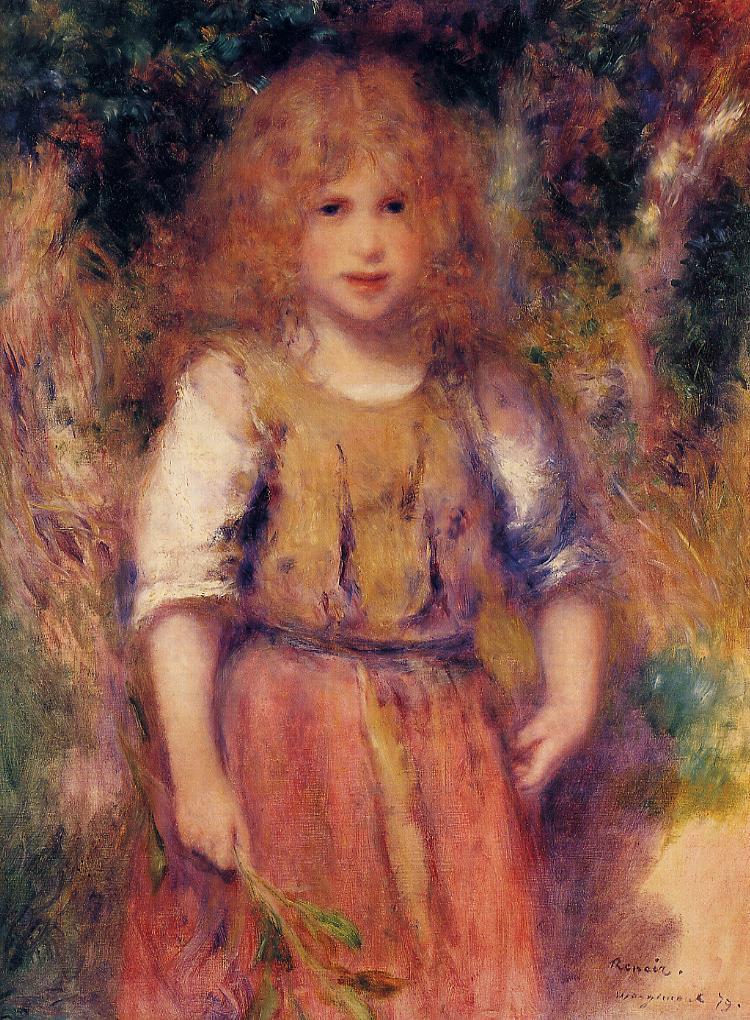 Gypsy Girl by Pierre-Auguste Renoir — hand-painted portrait oil painting reproduction on canvas